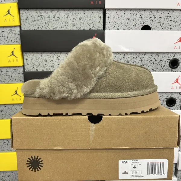 UGG W Discoquette Beige Shearling Slipper - 1