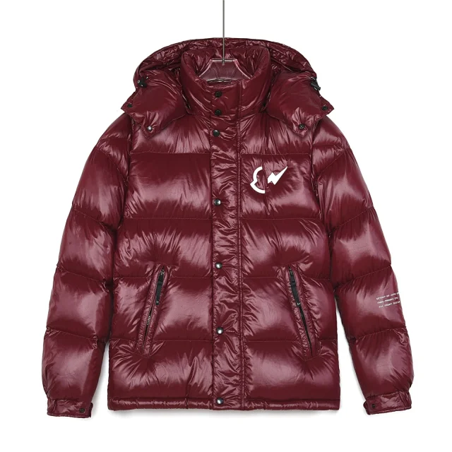 Moncler Down Jackets Hooded Puffer Jacket with Sleeve Logo Patch product detail image 11