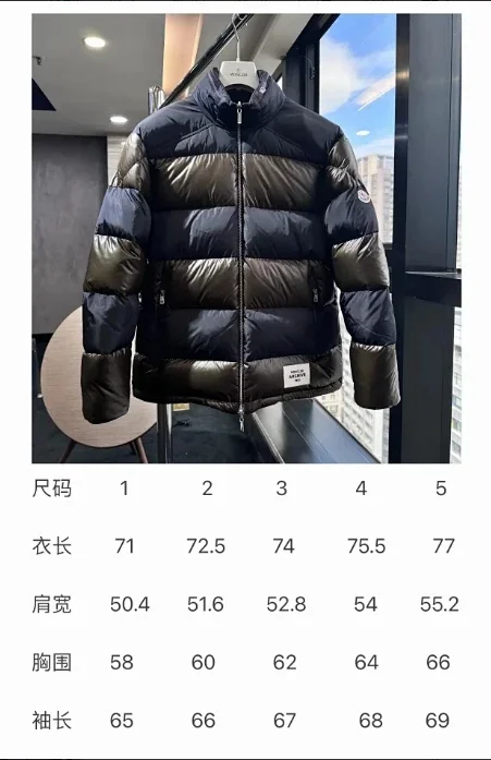 Moncler Down Jackets quilted puffer jacket with stand collar product detail image 1