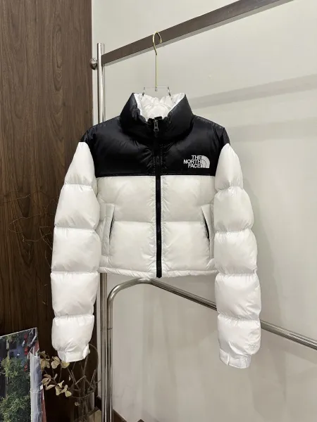 The North Face 1996 Retro Nuptse White / Black Down Jacket - 1