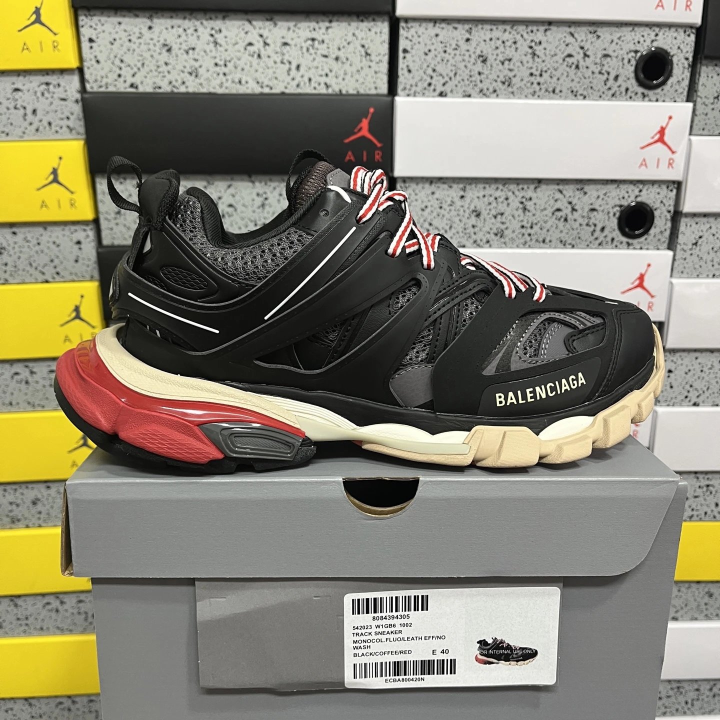 Balenciaga Track 3.0 Pierced Shoes — 1002 Black, Red, and Coffee colorway — USFans Spreadsheet photo