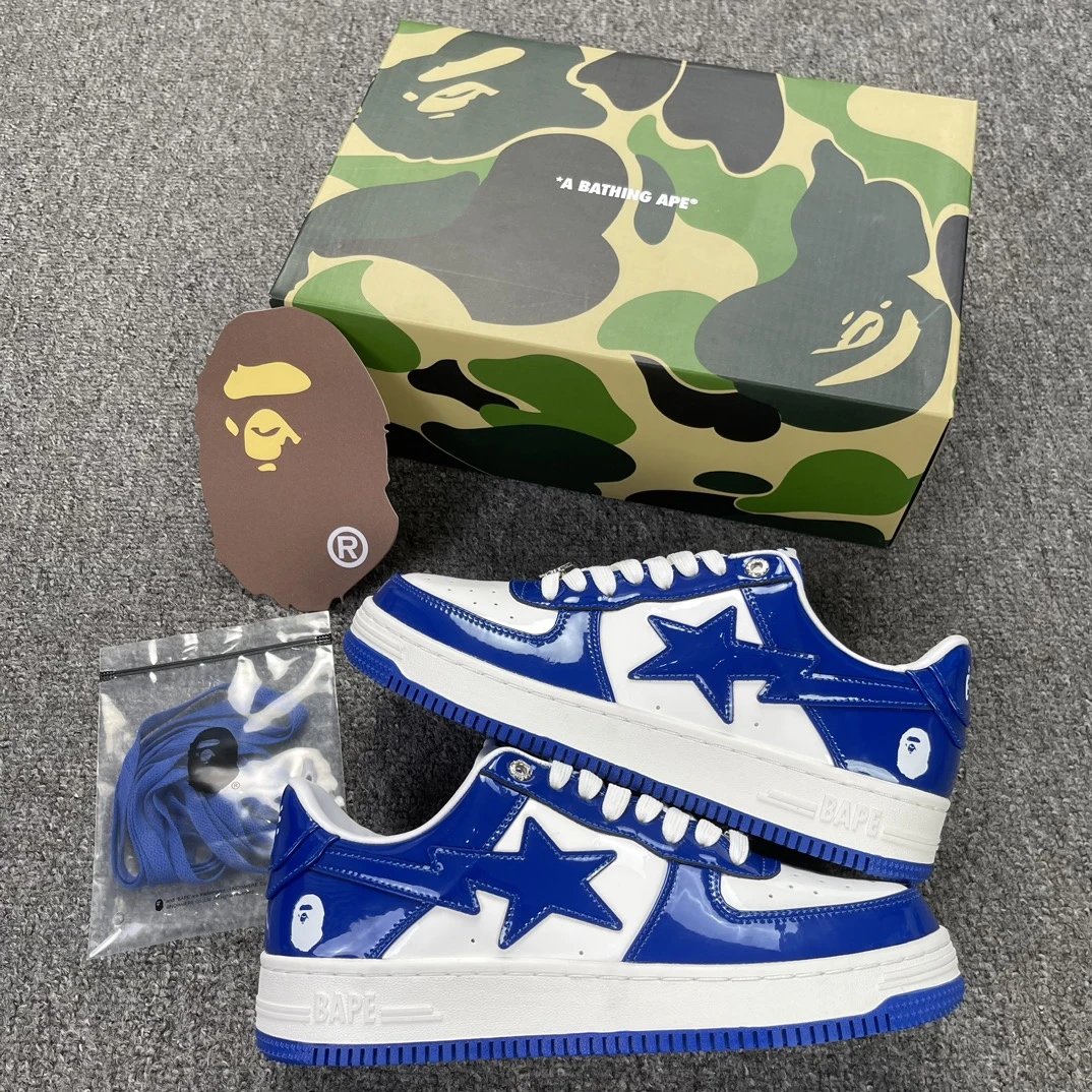 1I20-191-022 Blue White Patent Leather