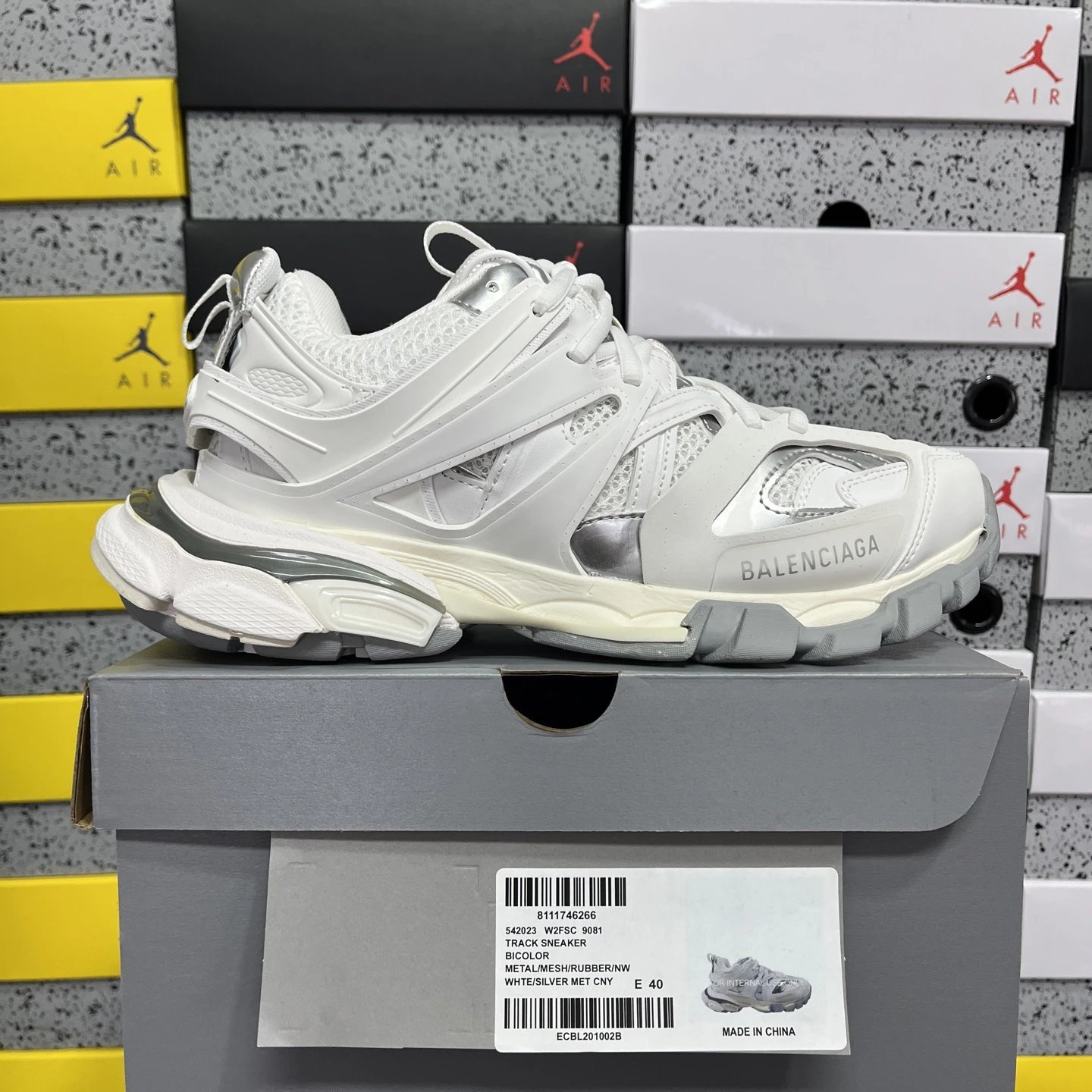 Balenciaga Track 3.0 Pierced Shoes — 9081 silver colorway — USFans Spreadsheet photo