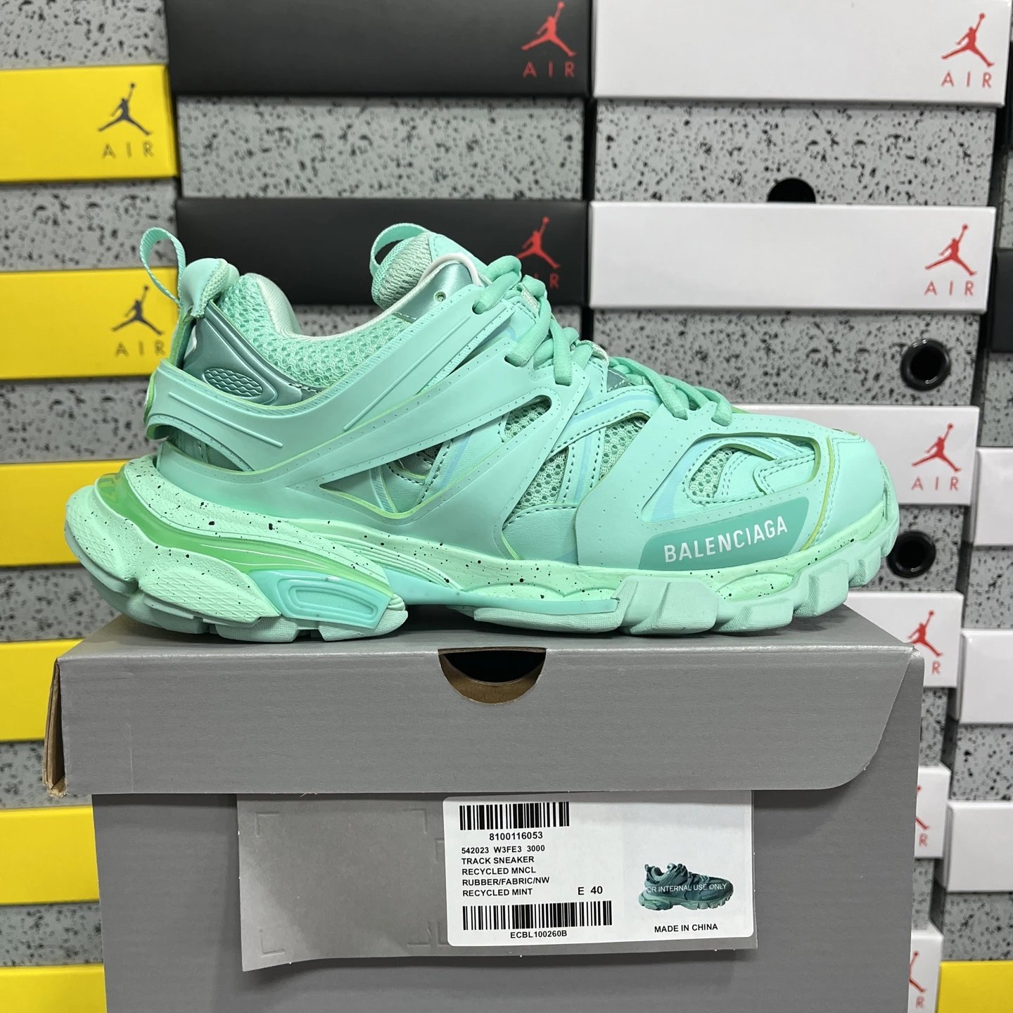 Balenciaga Track 3.0 Pierced Shoes — 3000 mint green colorway — USFans Spreadsheet photo