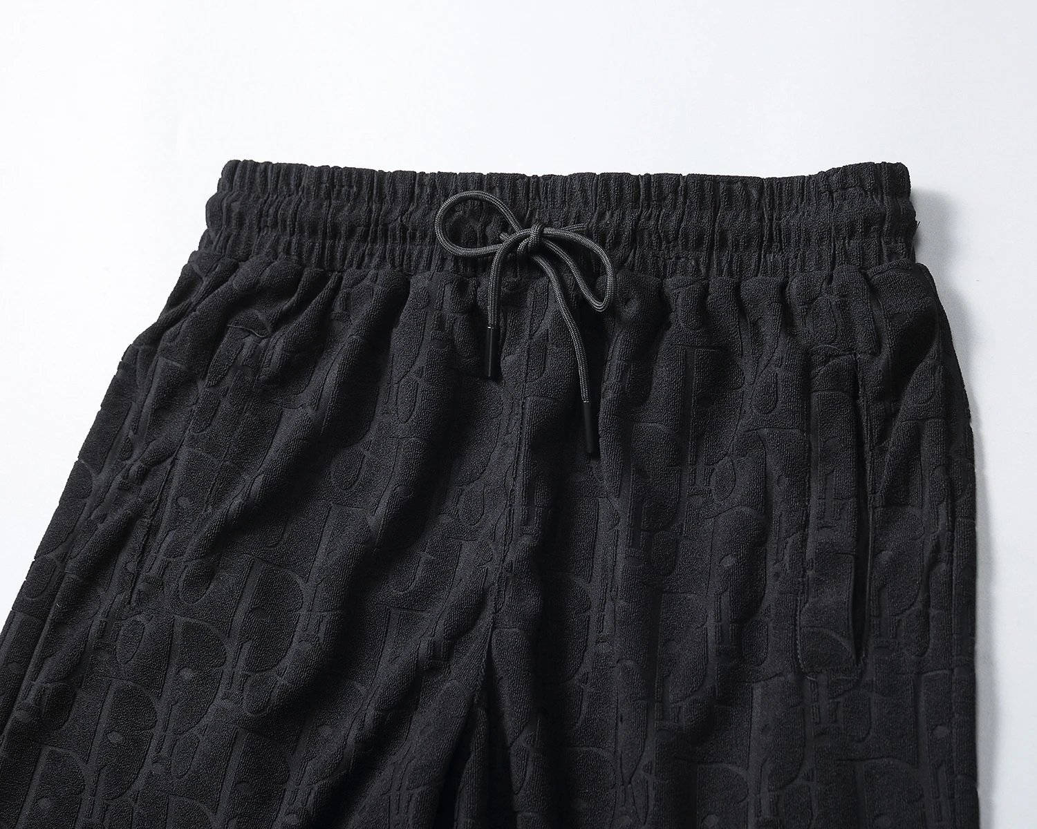 Design Geometric Print Drawstring Shorts Gray - 12