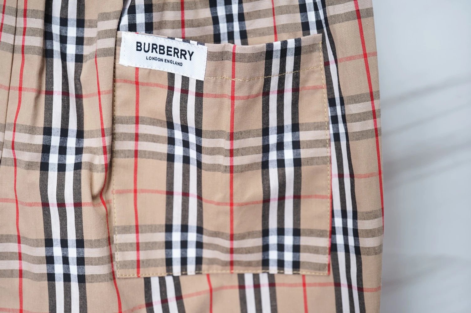 Burberry Logo Patch Drawstring Shorts Black - 7