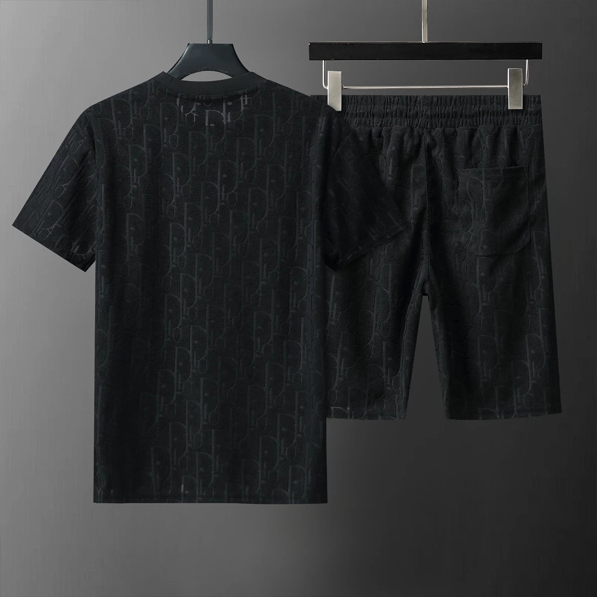 Design Geometric Print Drawstring Shorts Gray - 5