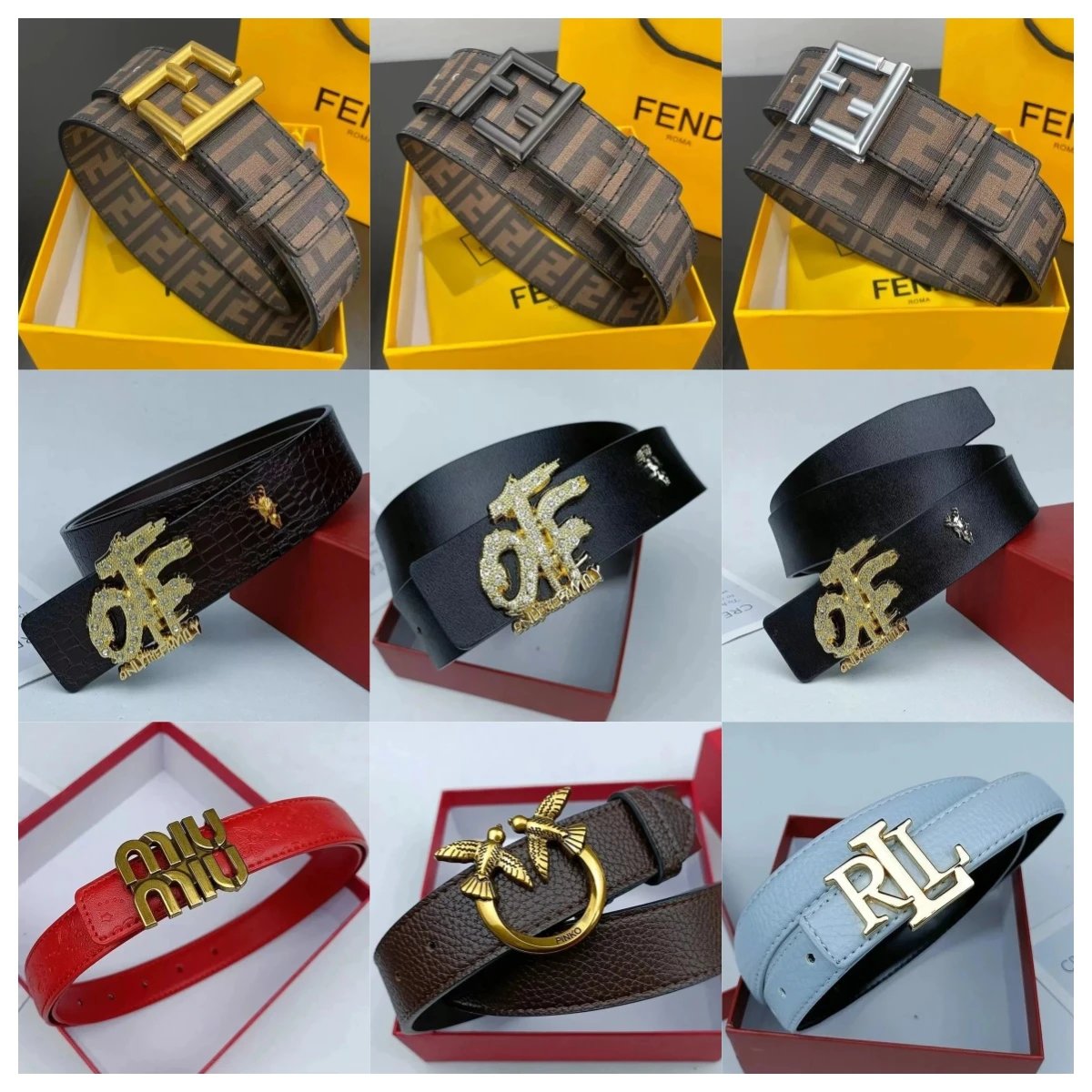 Fendi FF Logo Belt / Miu Miu L