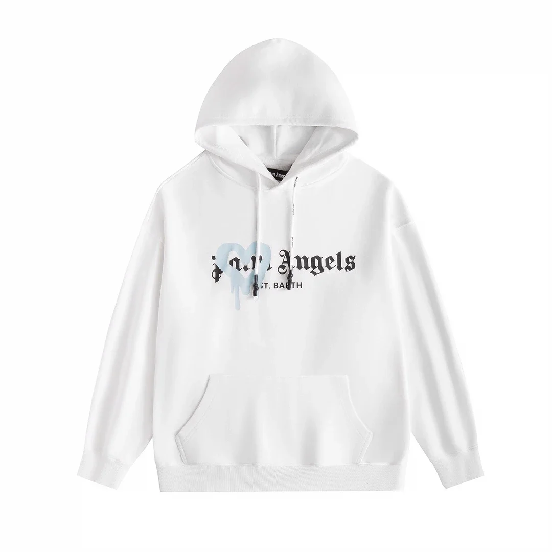 Palm Angels Melting Heart & Gothic Lettering Hoodie