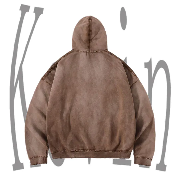 Klein er.d Distressed Brown Graphic Hoodie - 7