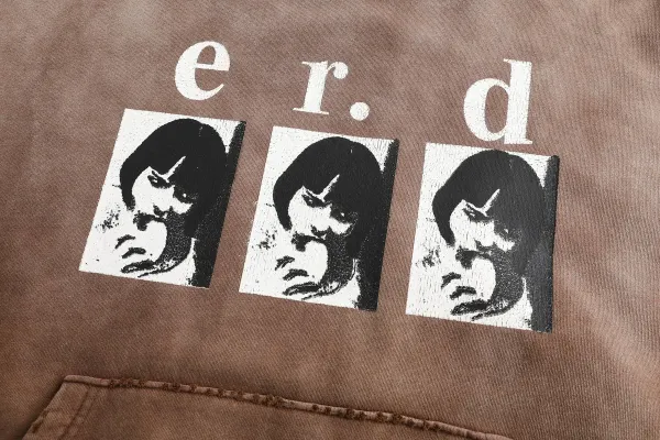 Klein er.d Distressed Brown Graphic Hoodie - 9