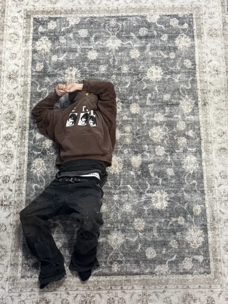 Klein er.d Distressed Brown Graphic Hoodie - 4