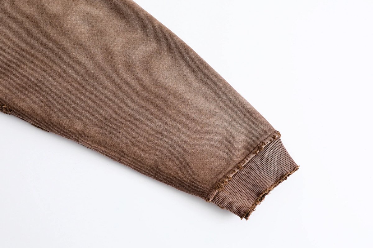 Gallery Dept e.r.d Brown Distressed Hoodie product detail 11 in Litbuy spreadsheet finds