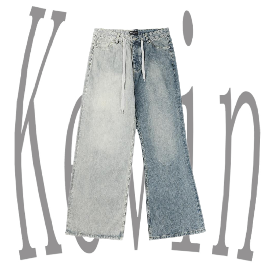 Balenciaga 24ss autumn and winter new spliced denim pants - H129