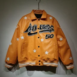 thumbnail for 1114 Hellstar Jacket Avirex 50th Anniversary Limited Edition Vintage Trend Jacket Jersey Helstar & Avirex Collaboration Collaboration Yellow SMLXL97