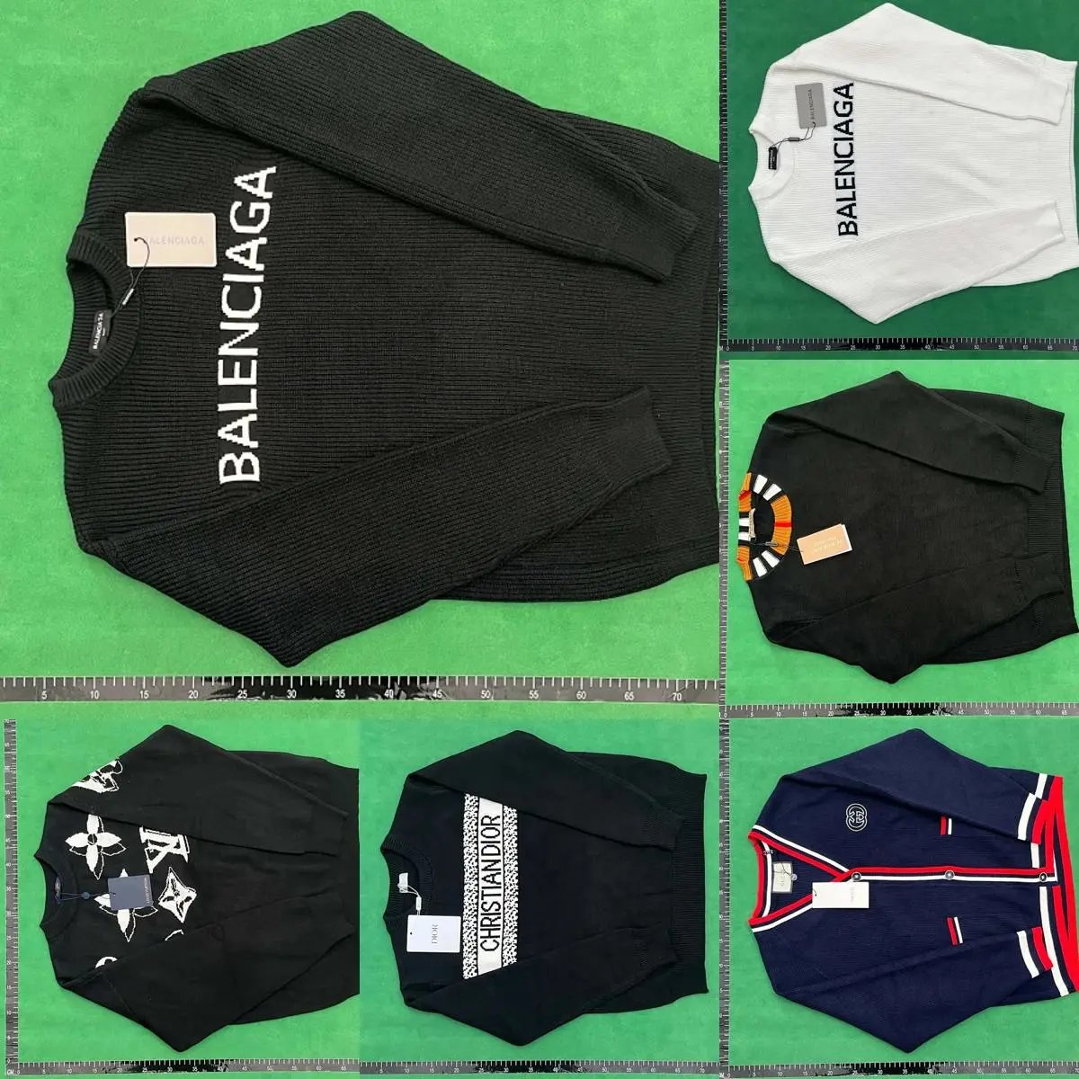 Balenciaga Logo Ribbed Sweater