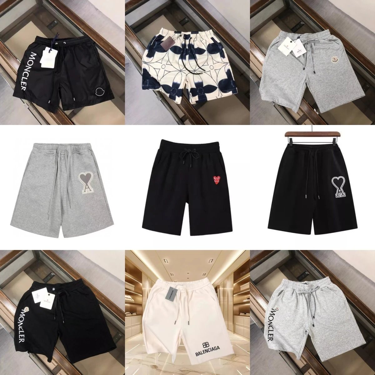 Moncler, Balenciaga, and Ami P