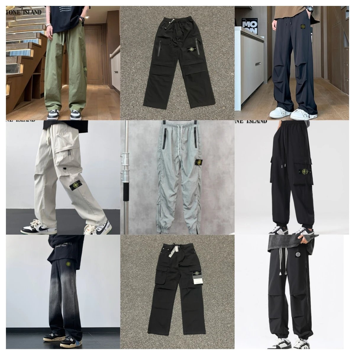 Design Cargo Pants Olive Green Streetwear Pants - 3