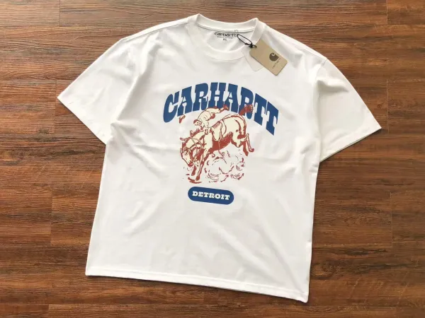 Carhartt Work In Progress Carhartt WIP Graphic Print T-Shirt Light Blue Tops.t Shirts - 14