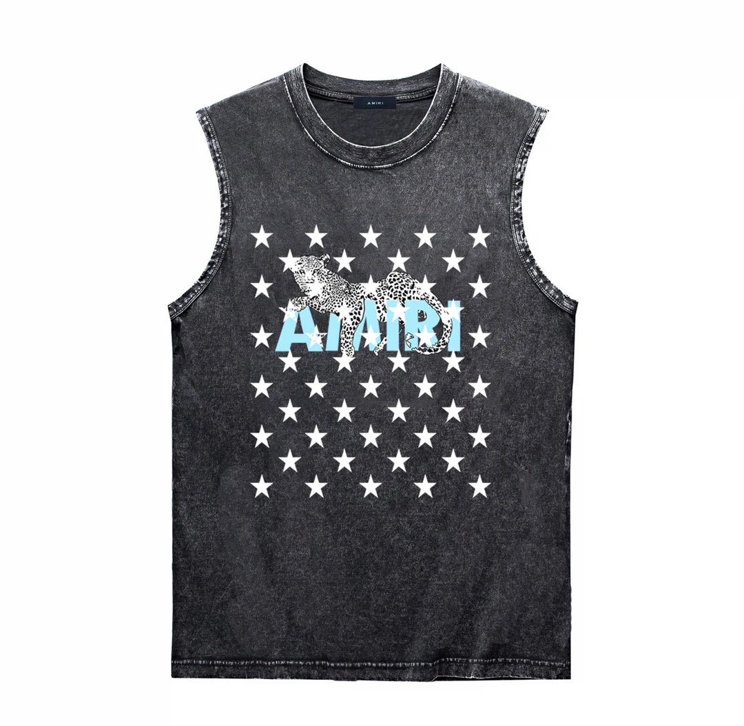 Ami Paris Heart Logo Sleeveless T-Shirt White - 14