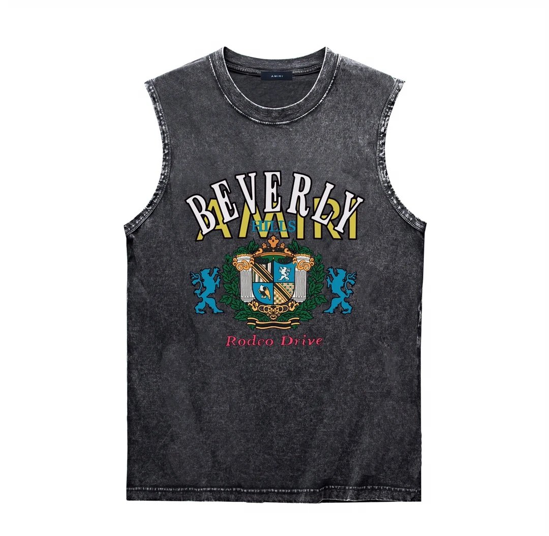 Ami Paris Heart Logo Sleeveless T-Shirt White - 15