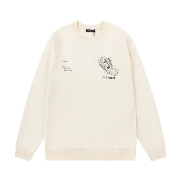 Digital Pionker Embroidered Floral Script Sweatshirt White - 15