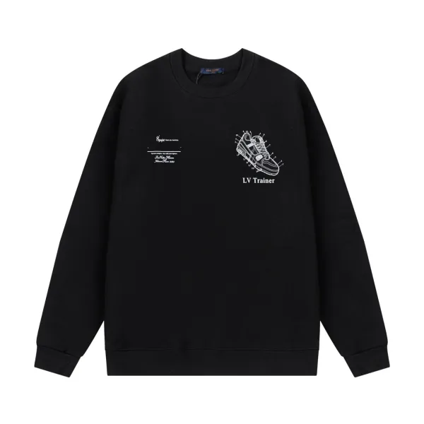 Digital Pionker Embroidered Floral Script Sweatshirt White - 13