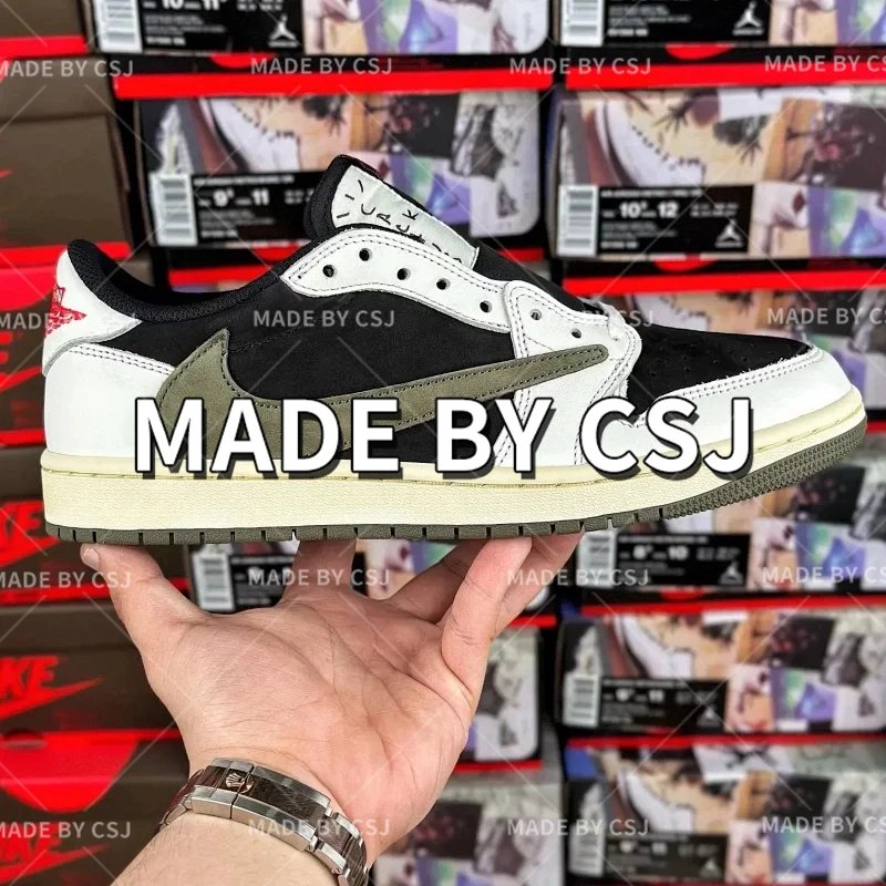 Ts x AJ1 Low Oilve Olive Green Barbell DZ4137-106