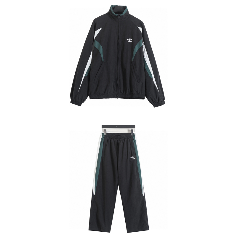 Umbro Umbro Tracksuit Set - Black with Green and White Accents Black