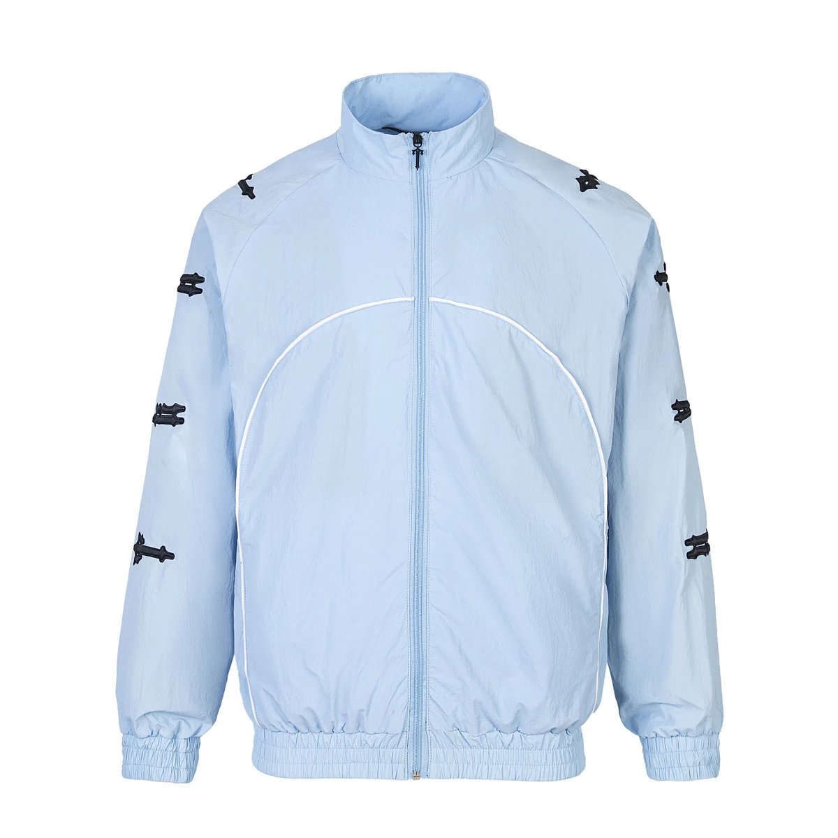 Balenciaga Track Jacket Sports Logo Light Blue Black