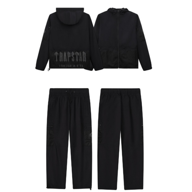 Trapstar Tracksuit Zip Jacket and Pants Set Black