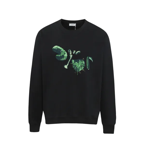 Dior Floral Wreath Logo White Hoodie - 15