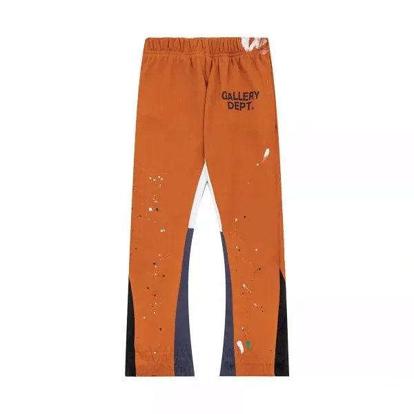 Gallery Dept Paint Splatter Sweatpants Orange - 1