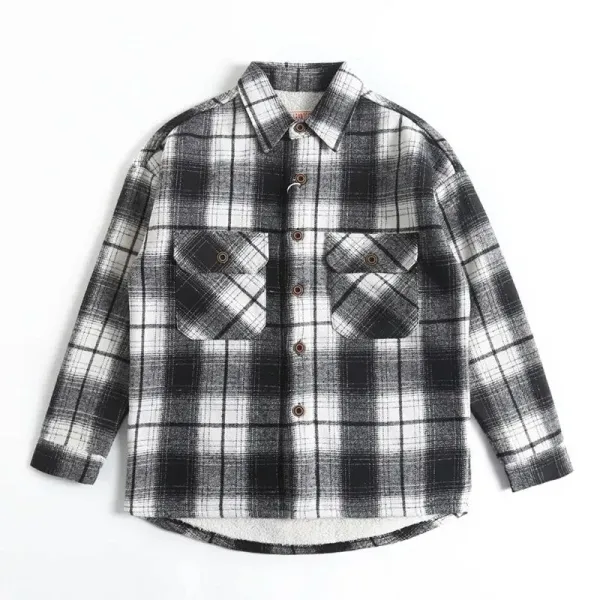 Design Mandarin Collar Short-Sleeve Shirt Beige - 15