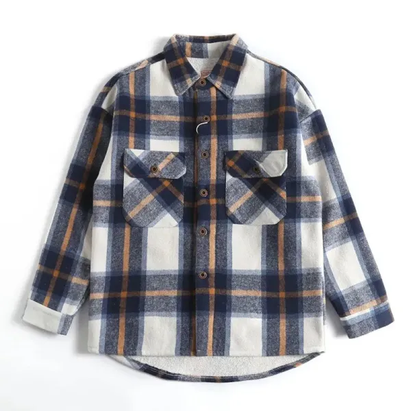 Design Mandarin Collar Short-Sleeve Shirt Beige - 17