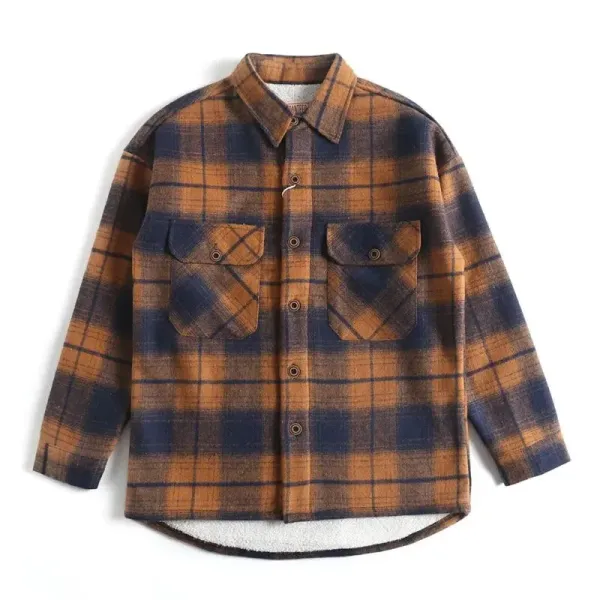 Design Mandarin Collar Short-Sleeve Shirt Beige - 13