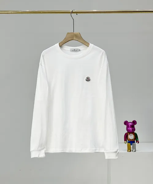 Moncler Logo Patch Long-Sleeve T-Shirt White - 1
