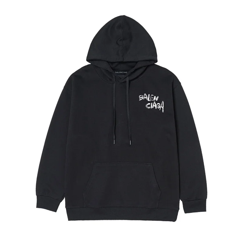 Balenciaga Off-White Hoodie with Graffiti-Style Handwritten Lettering - rep Balenciaga
