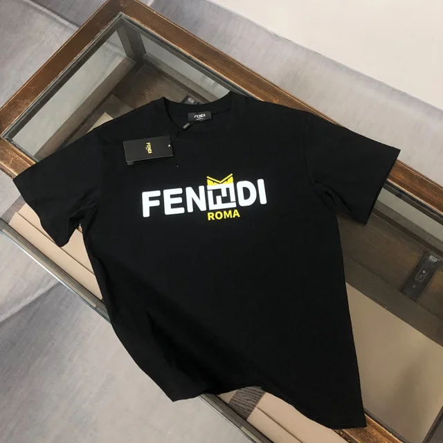 Fendi T-Shirts Short-Sleeve Graphic Logo product detail image 3