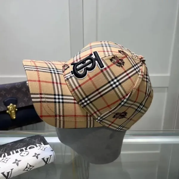 Burberry Monogram Print Baseball Cap Red - 5