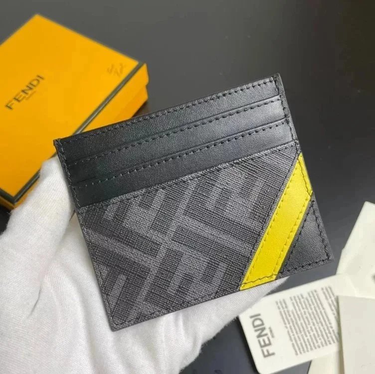 Fendi Monster Eyes Card Holder Black Yellow - 15