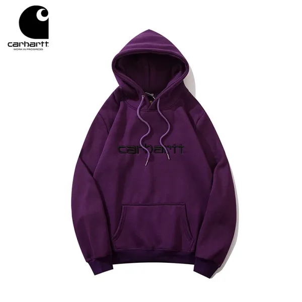 Carhartt WIP Script Logo Hoodie Purple - 16