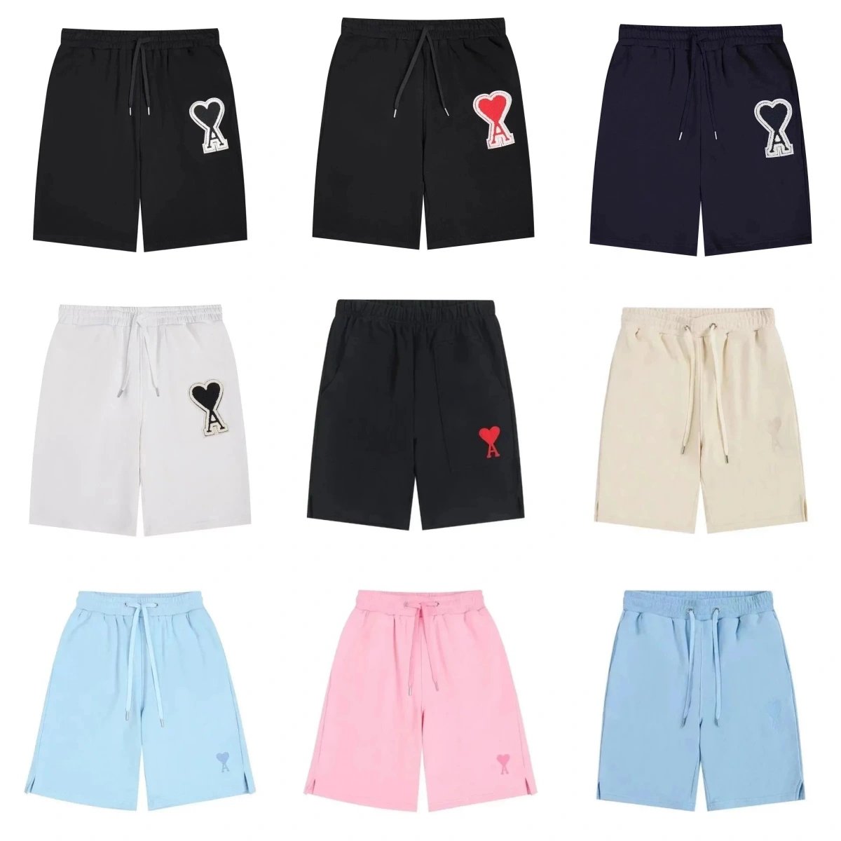 Ami Paris Heart Logo Shorts [2