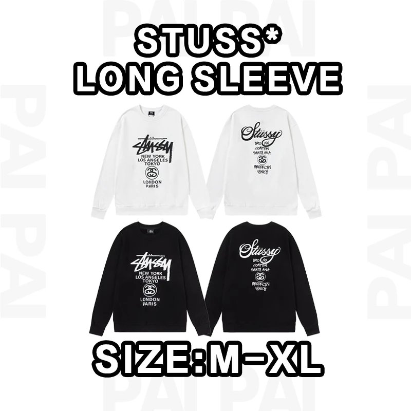 Stussy Black Long Sleeve Sweatshirt
