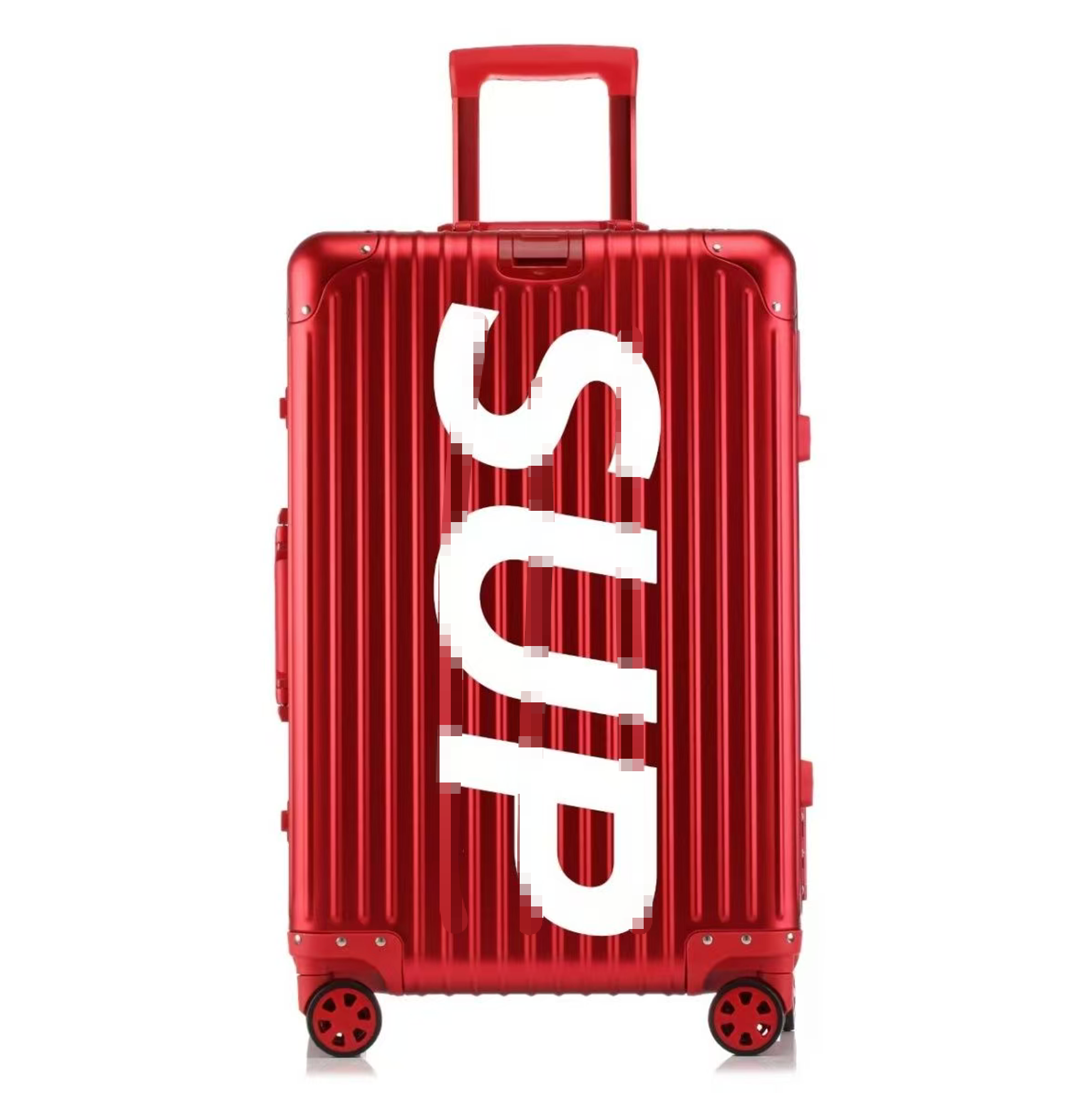 Supreme Red Rolling Luggage Suitcase