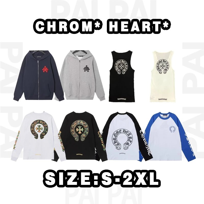 Chrom*Heart Navy Zip-Up Hoodie
