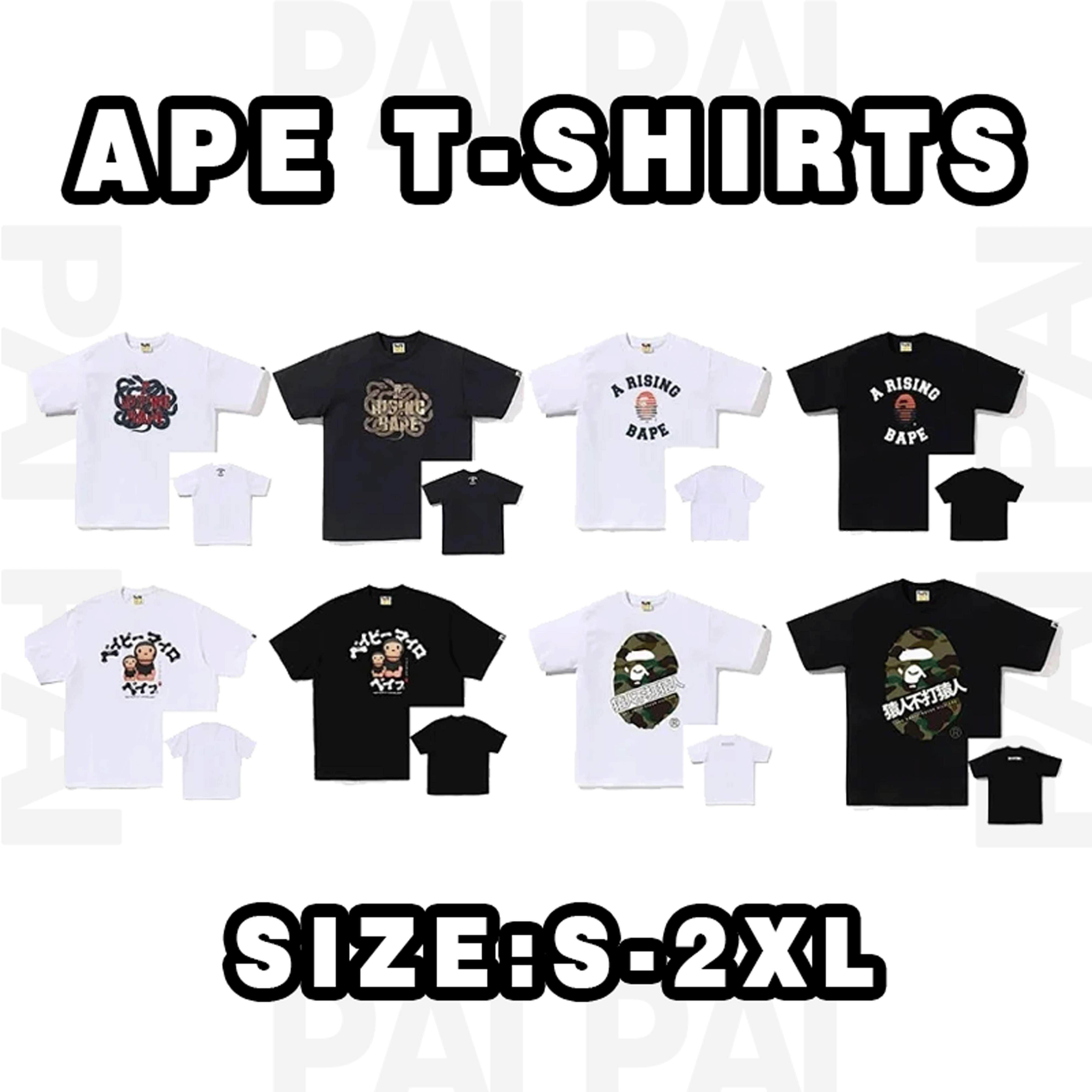 Ape T-Shirts Black a