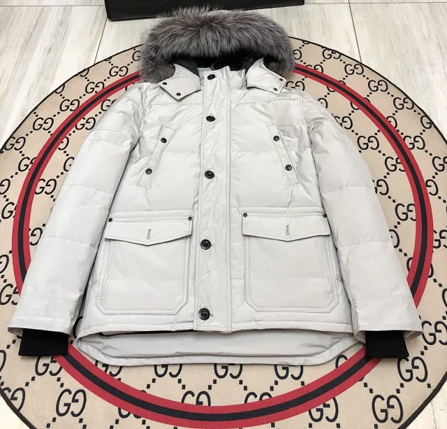 Unbranded Down Jackets Fur-Trim Hooded Jacket product detail image 11