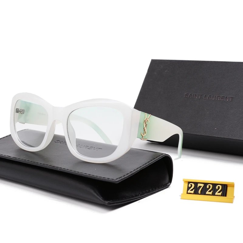 Saint Laurent Cat-Eye Sunglasses with Cassandre Logo