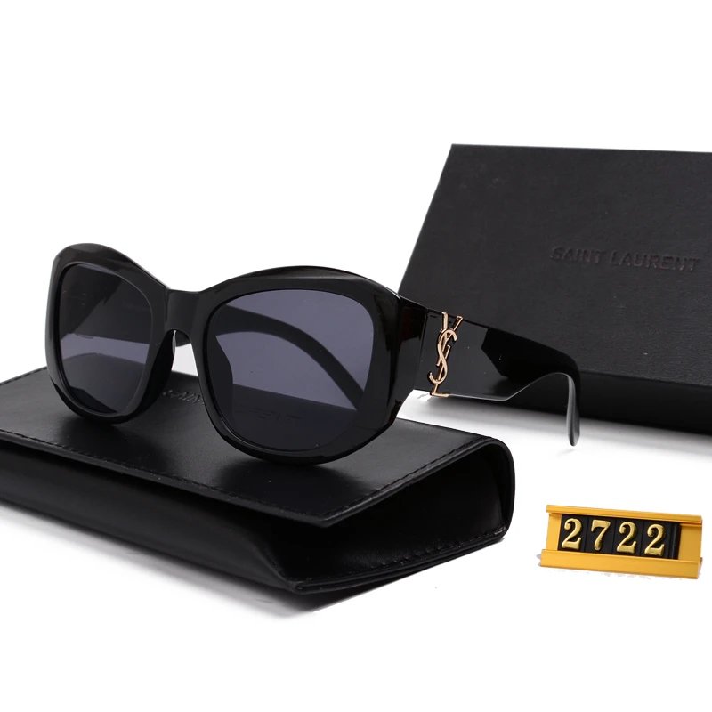 Saint Laurent Cat-Eye Sunglasses with Cassandre Logo